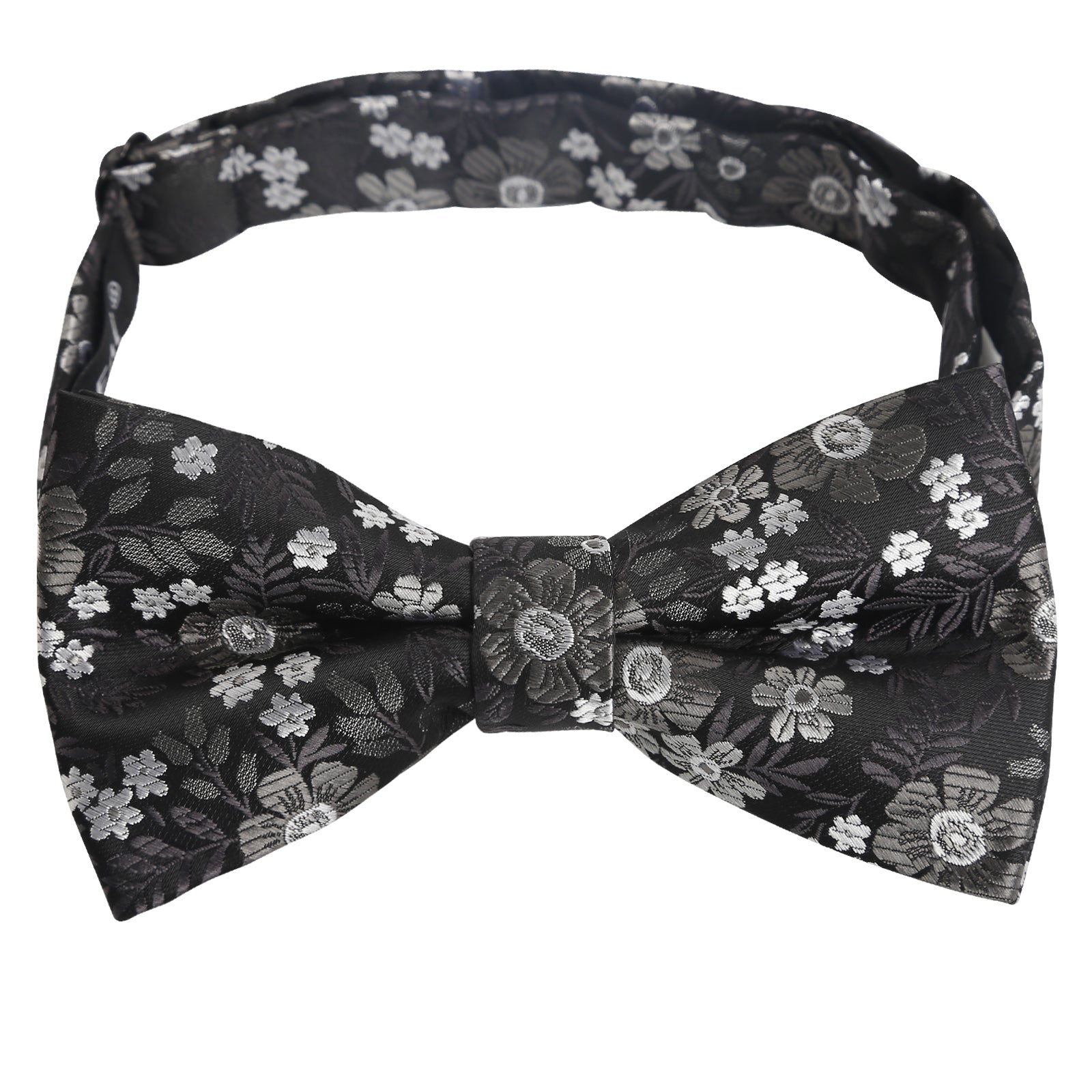 Men's Floral Pattern Pre-tied Bow Tie and Pocket Square and Cufflinks Set-006