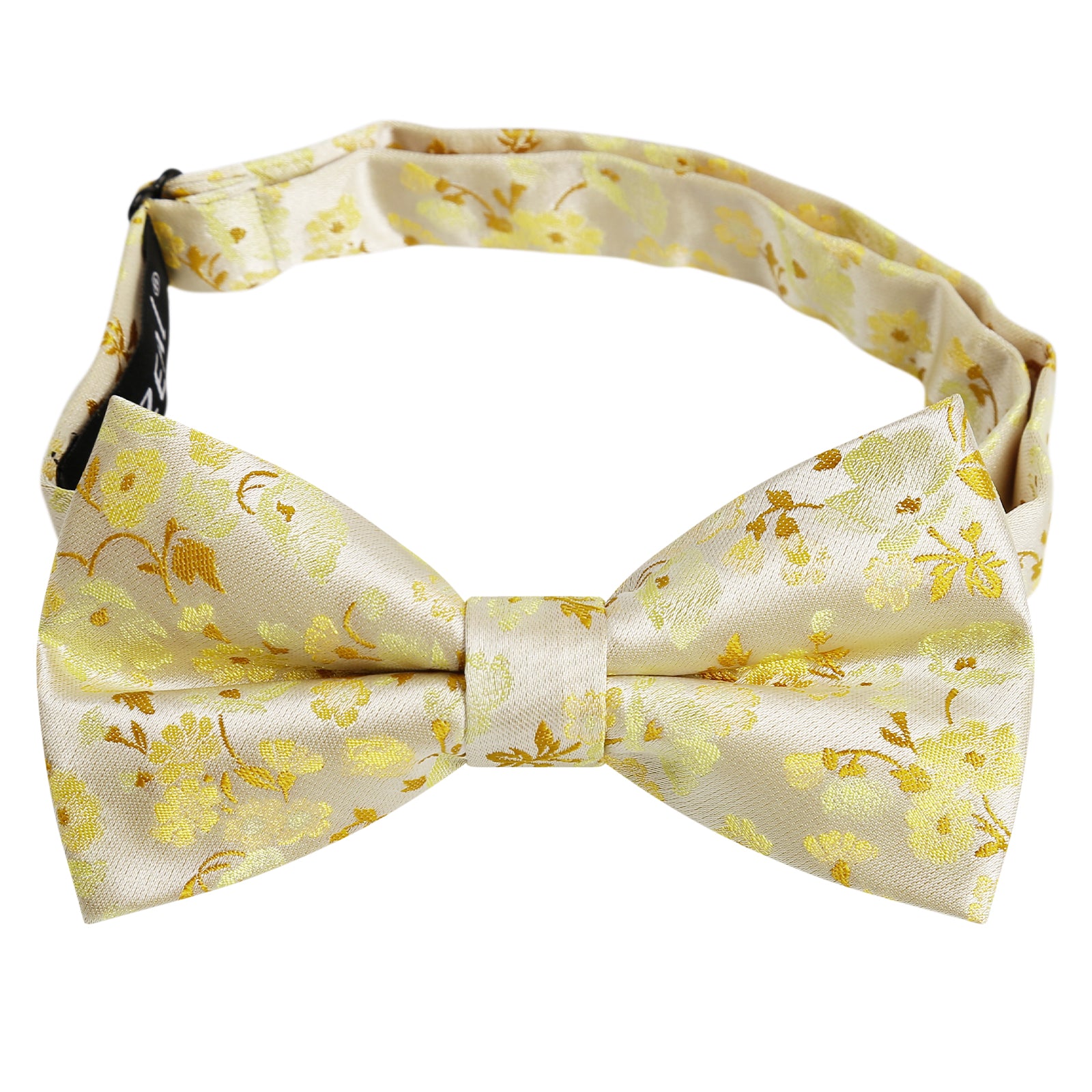 Men's Floral Pattern Pre-tied Bow Tie and Pocket Square and Cufflinks Set-006