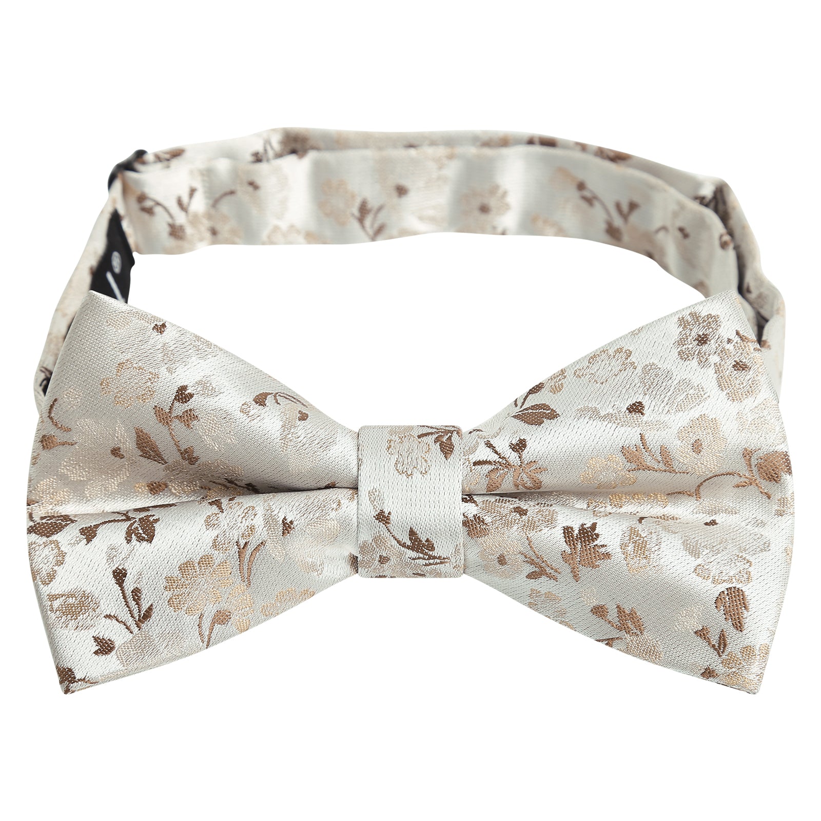 Men's Floral Pattern Pre-tied Bow Tie and Pocket Square and Cufflinks Set-006