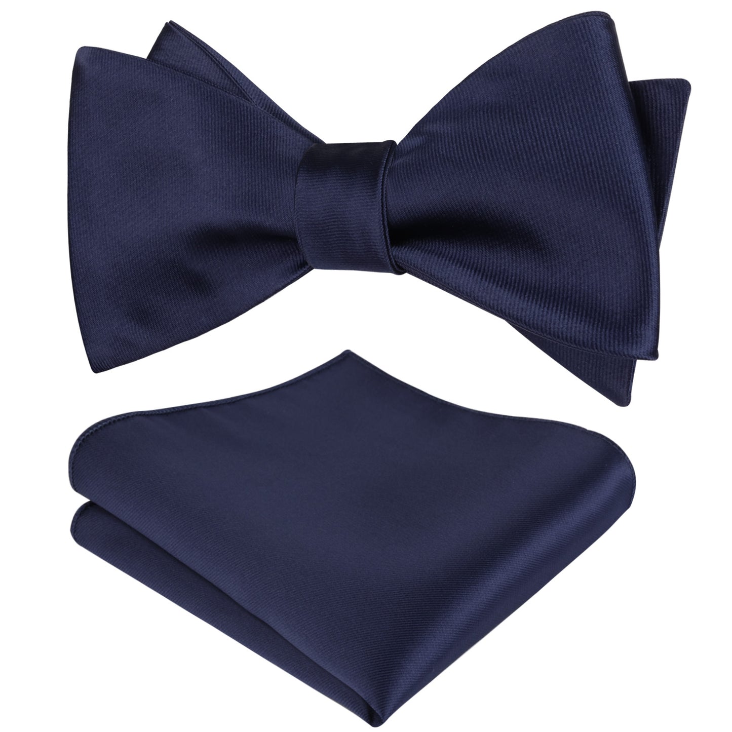 Alizeal Solid Color Self-tied Bow Tie and Hanky Set for Adults Dress Formal Wear, #036