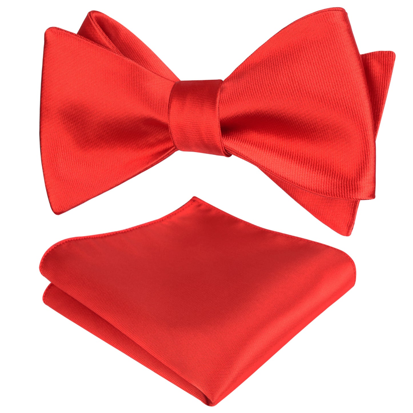 Alizeal Solid Color Self-tied Bow Tie and Hanky Set for Adults Dress Formal Wear, #036