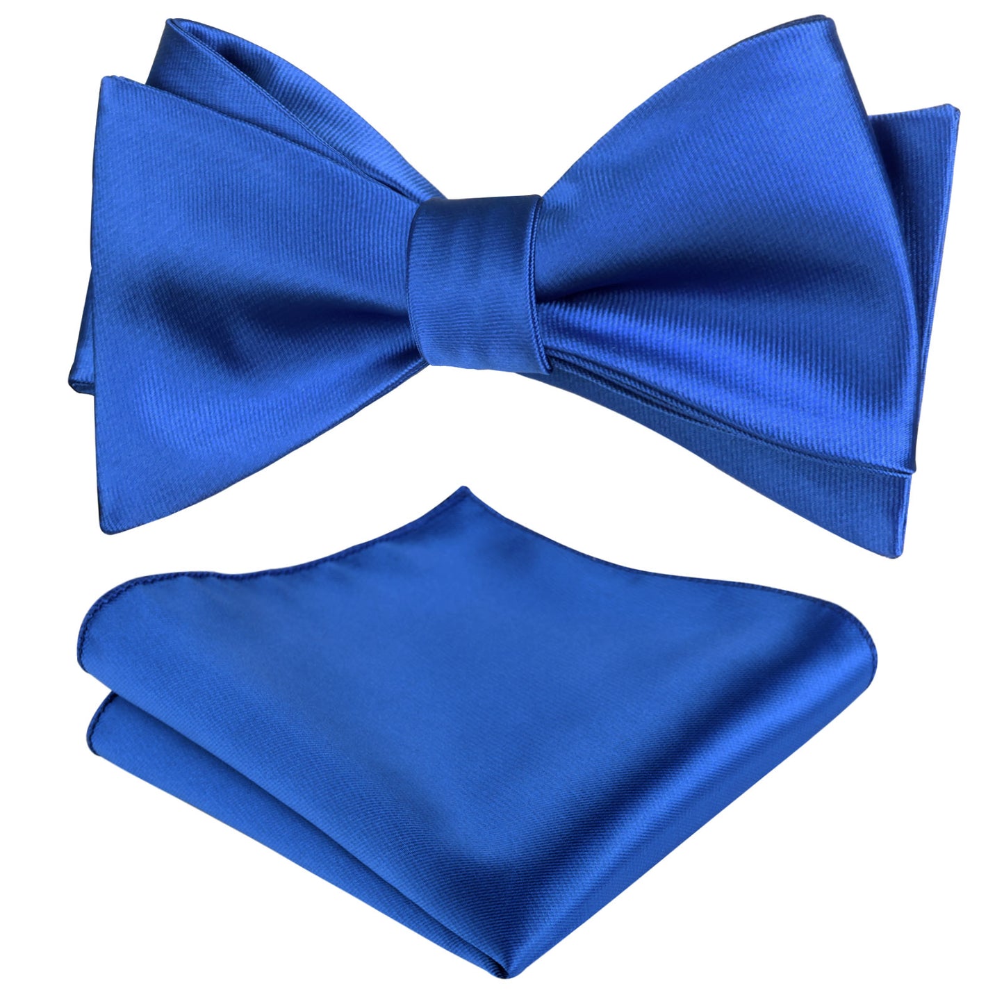 Alizeal Solid Color Self-tied Bow Tie and Hanky Set for Adults Dress Formal Wear, #036