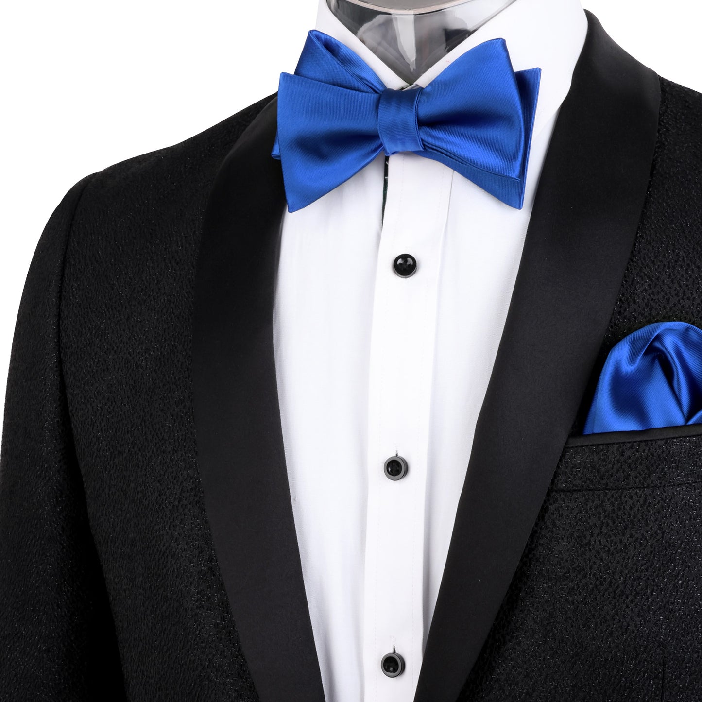 Alizeal Solid Color Self-tied Bow Tie and Hanky Set for Adults Dress Formal Wear, #036