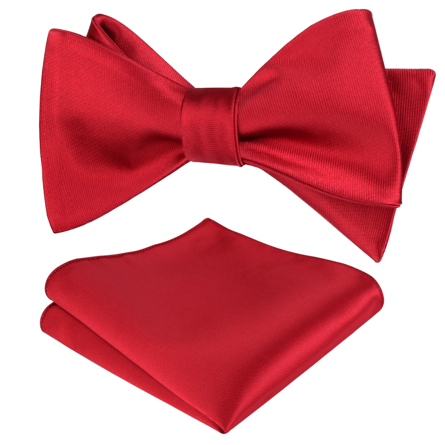 Alizeal Solid Color Self-tied Bow Tie and Hanky Set for Adults Dress Formal Wear, #036