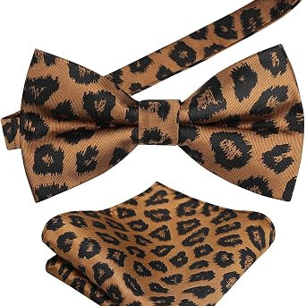 Alizeal Mens 3pcs Floral Bow Tie Set Cufflinks-038