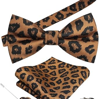 Alizeal Mens 3pcs Floral Bow Tie Set Cufflinks-038