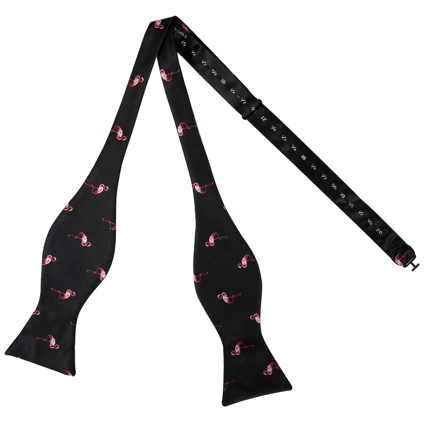Flamingo Patterned SELF-TIED Bowtie and Hanky for Wedding #047