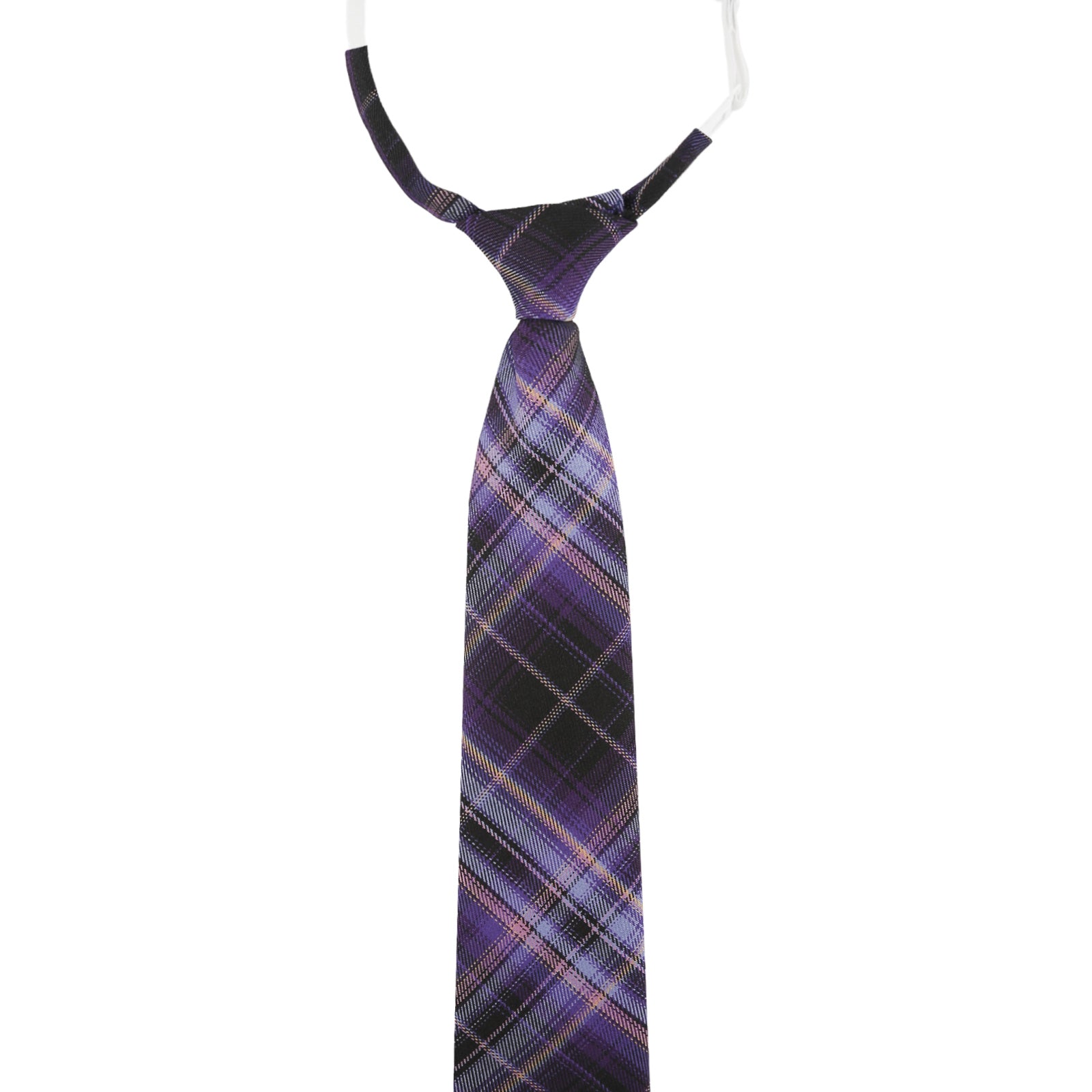 Alizeal Kids Elastic Pre-tied Adjustable Tartan Necktie for School Party Wedding and Everyday Use-062