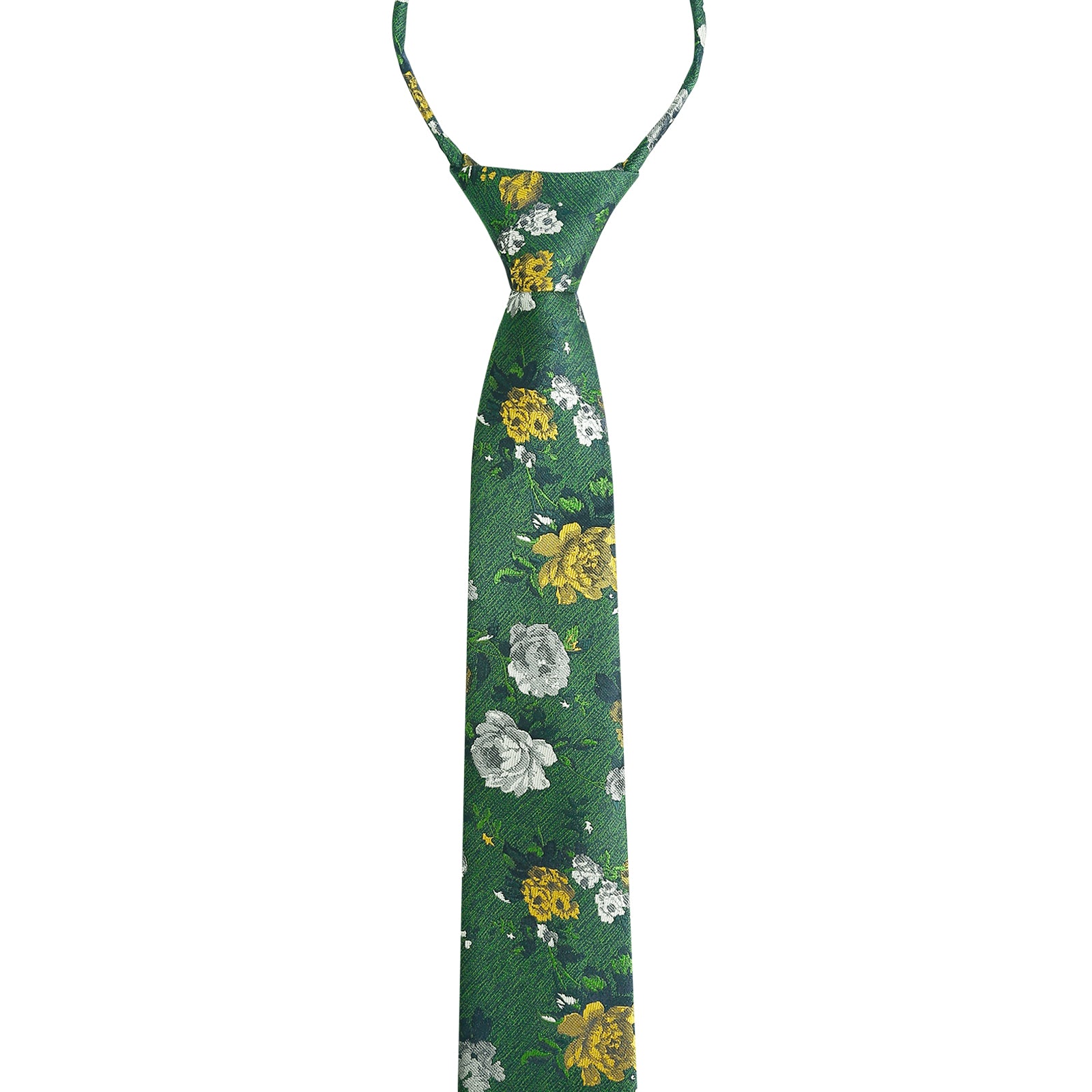 Boys Unique Floral Tie and Pre-tied Adjustable Necktie for Kids-069