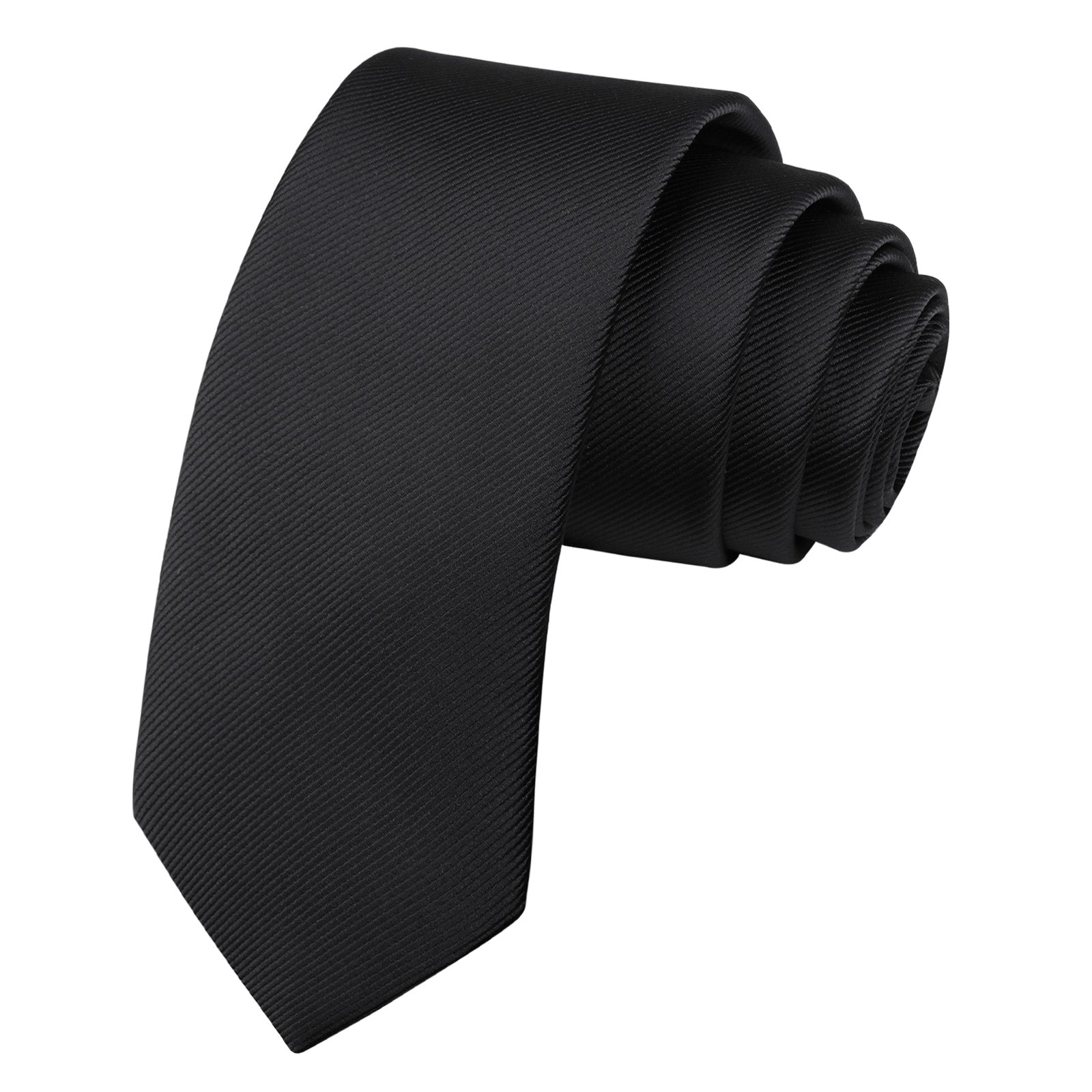 Alizeal Men's Solid Color Skinny Neckties-071