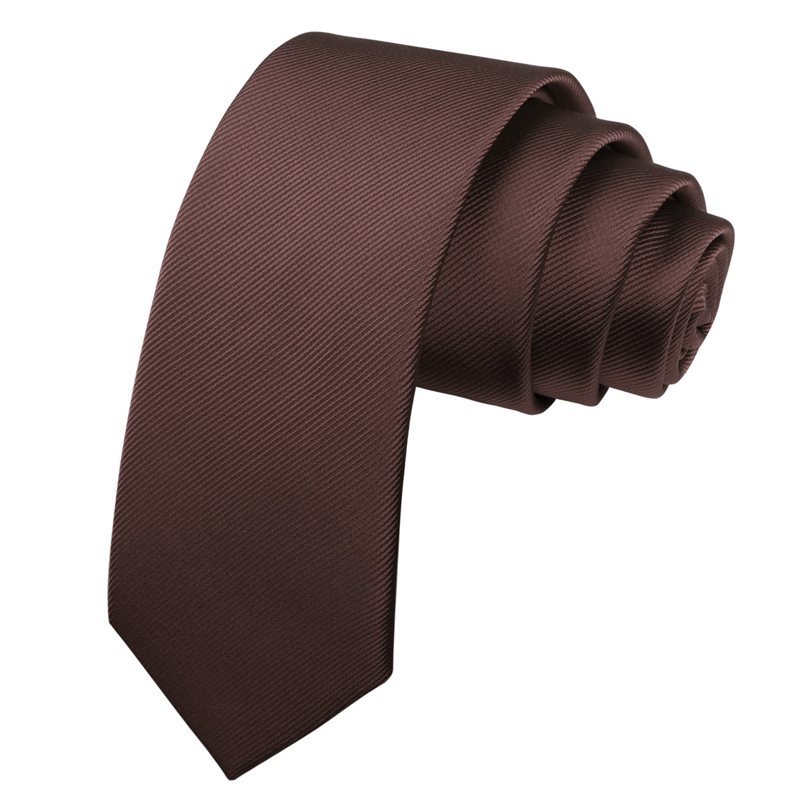 Alizeal Men's Solid Color Skinny Neckties-071