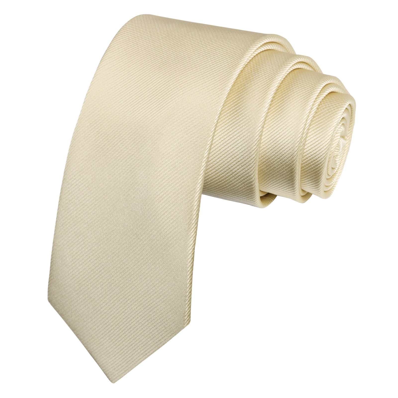 Alizeal Men's Solid Color Skinny Neckties-071