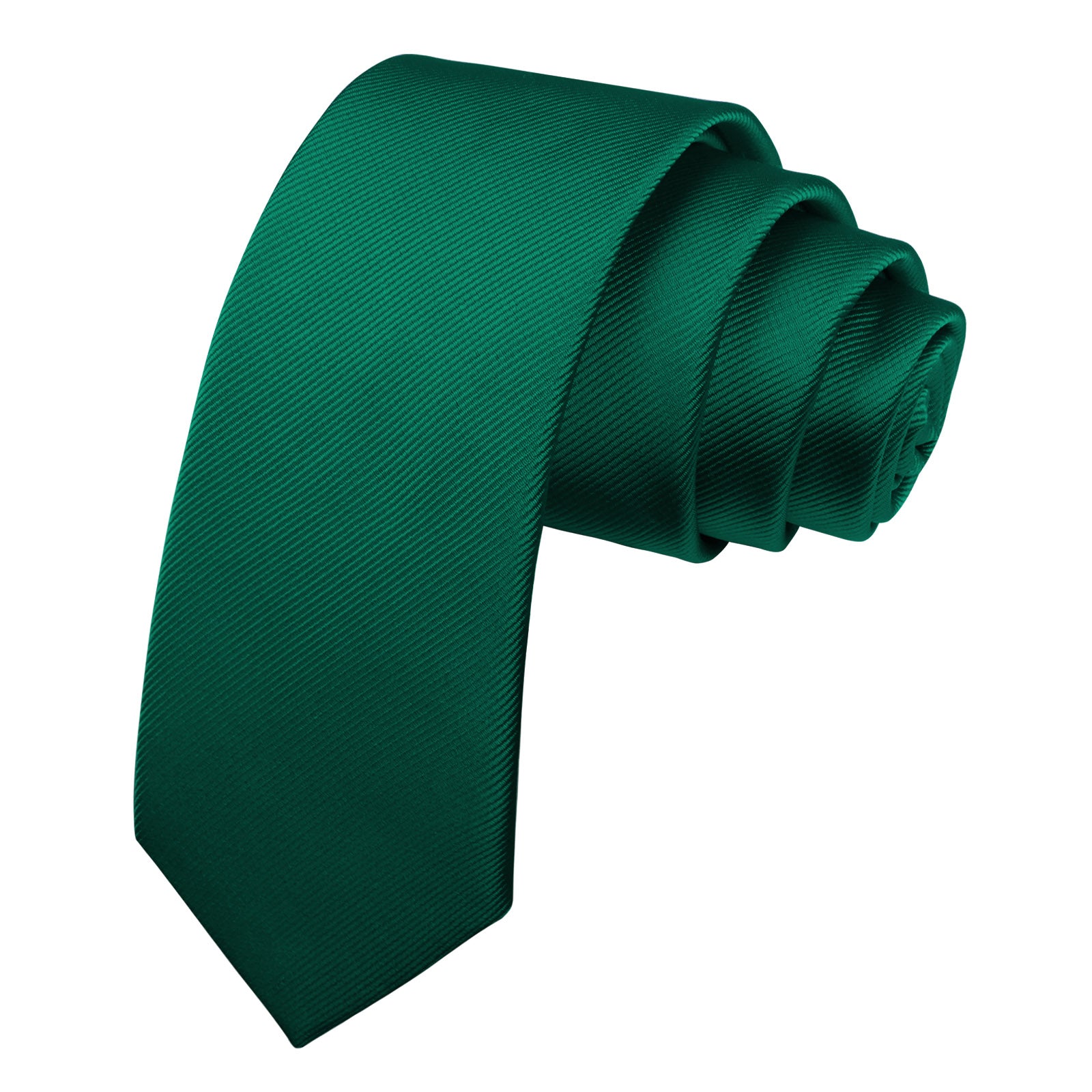 Alizeal Men's Solid Color Skinny Neckties-071