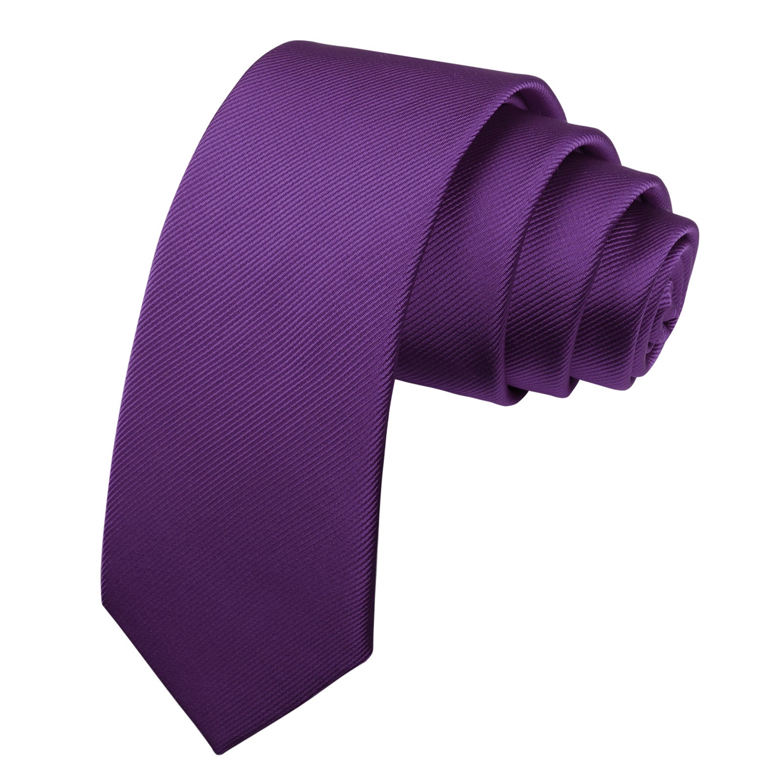 Alizeal Men's Solid Color Skinny Neckties-071