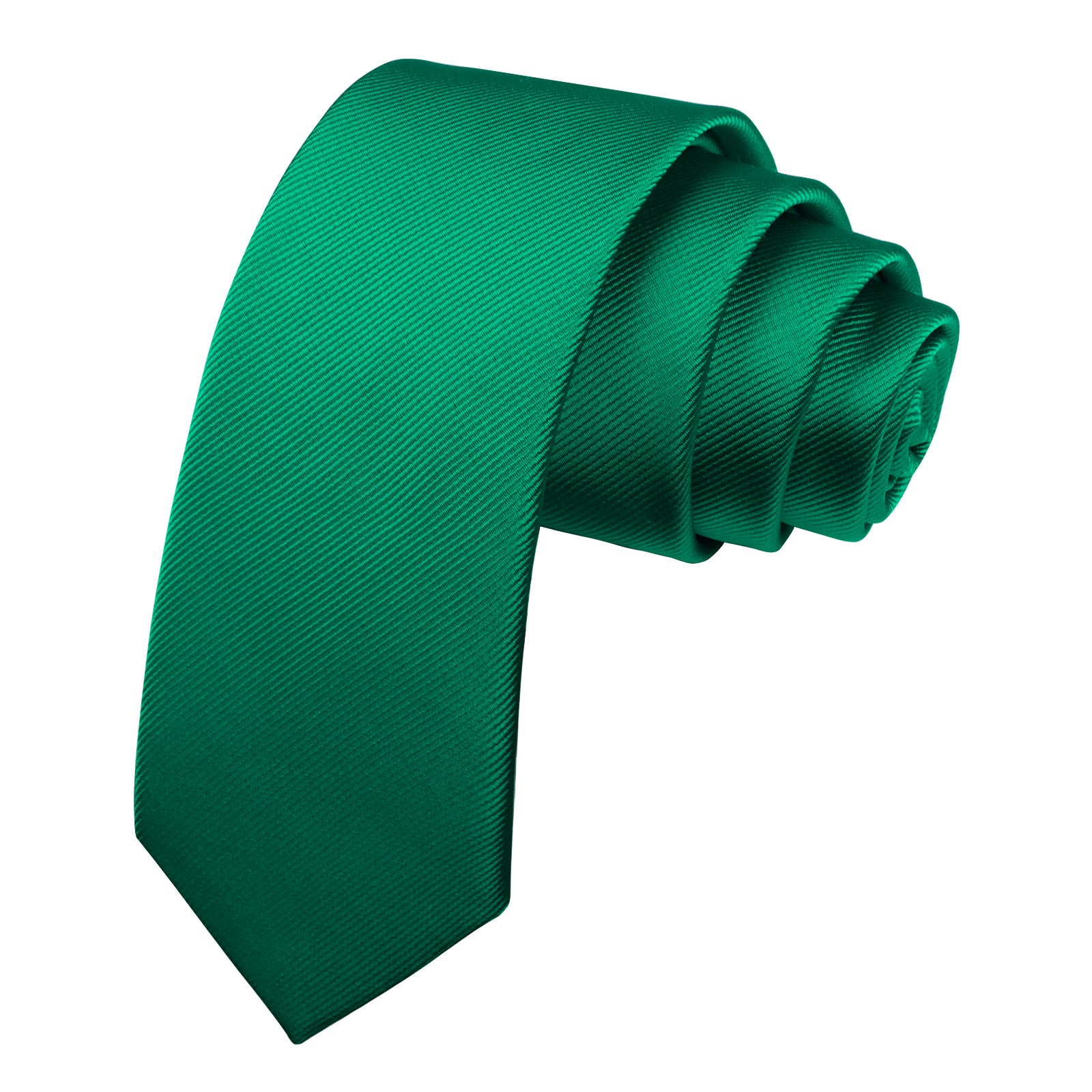 Alizeal Men's Solid Color Skinny Neckties-071