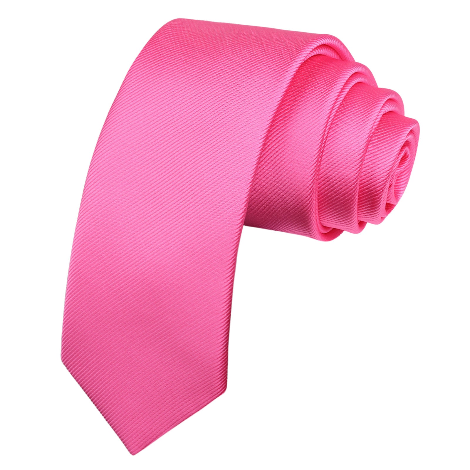 Alizeal Men's Solid Color Skinny Neckties-071