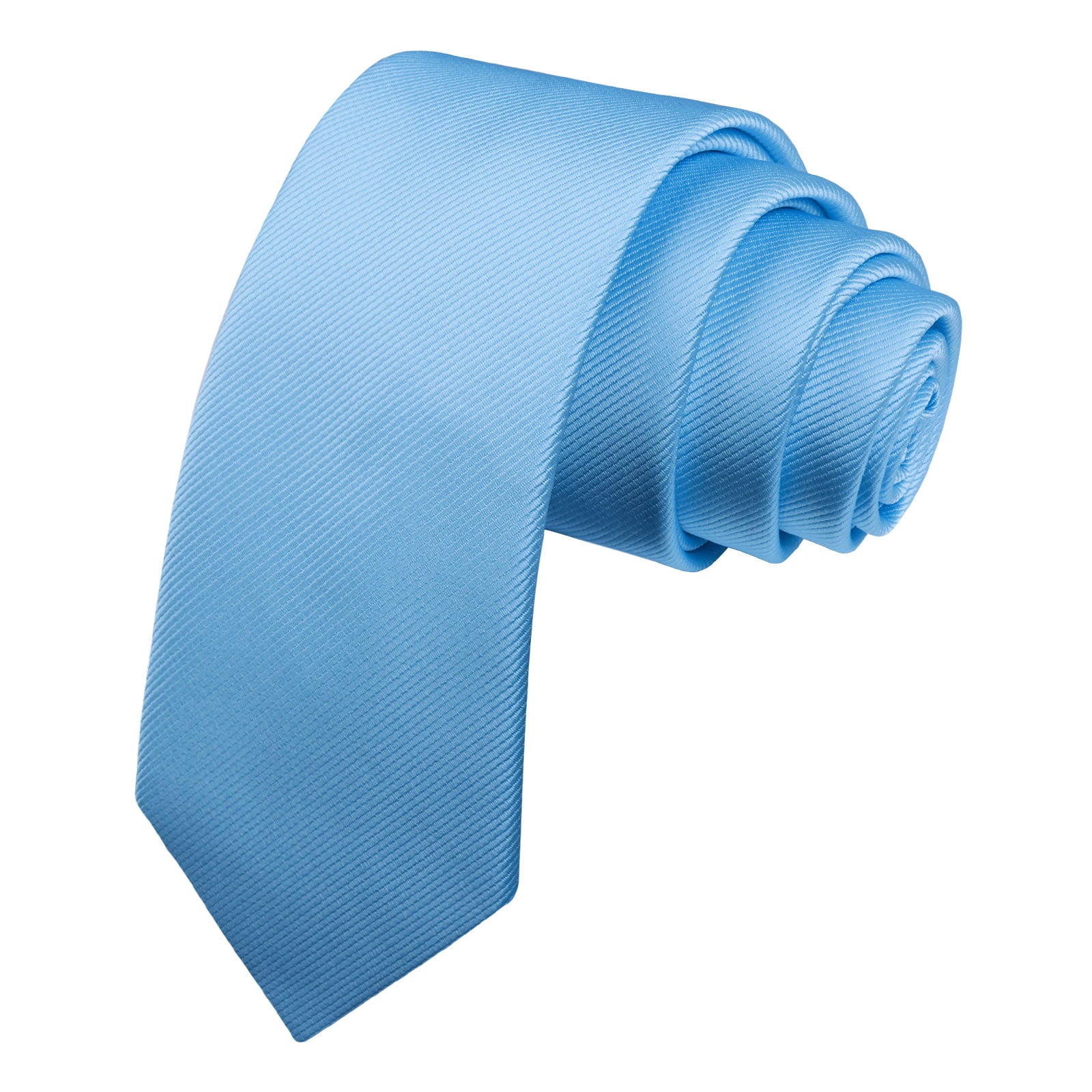 Alizeal Men's Solid Color Skinny Neckties-071