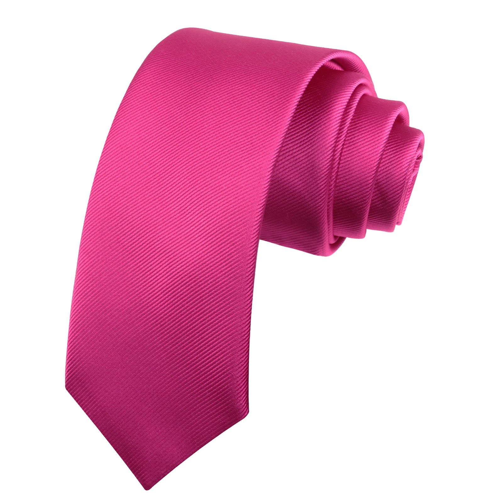 Alizeal Men's Solid Color Skinny Neckties-071