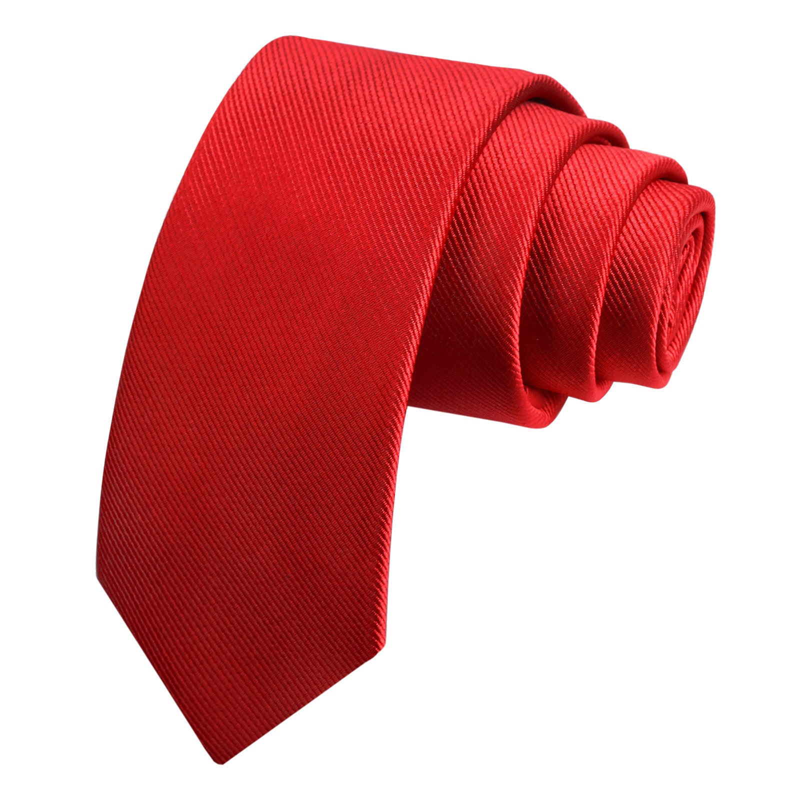 Alizeal Men's Solid Color Skinny Neckties-071