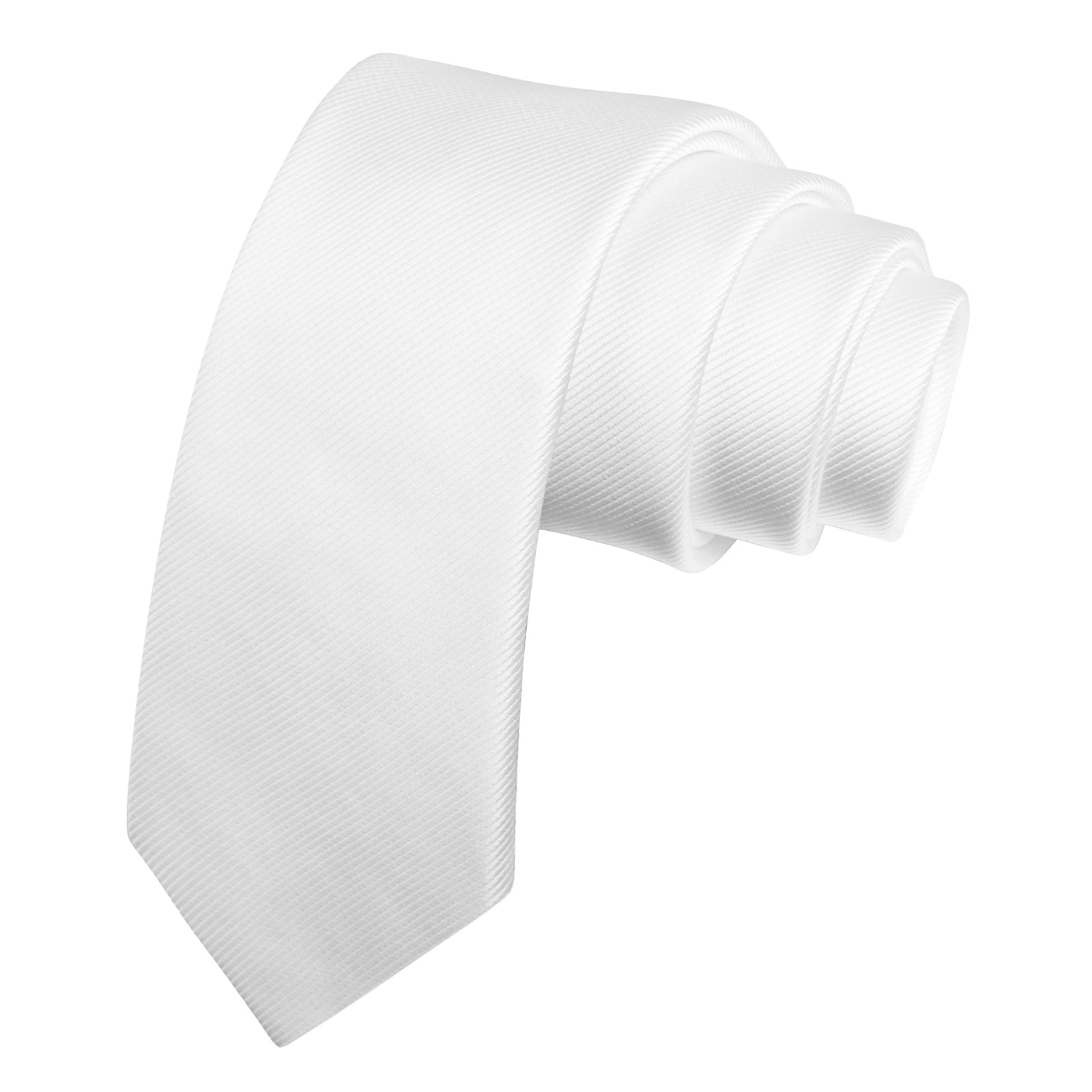 Alizeal Men's Solid Color Skinny Neckties-071