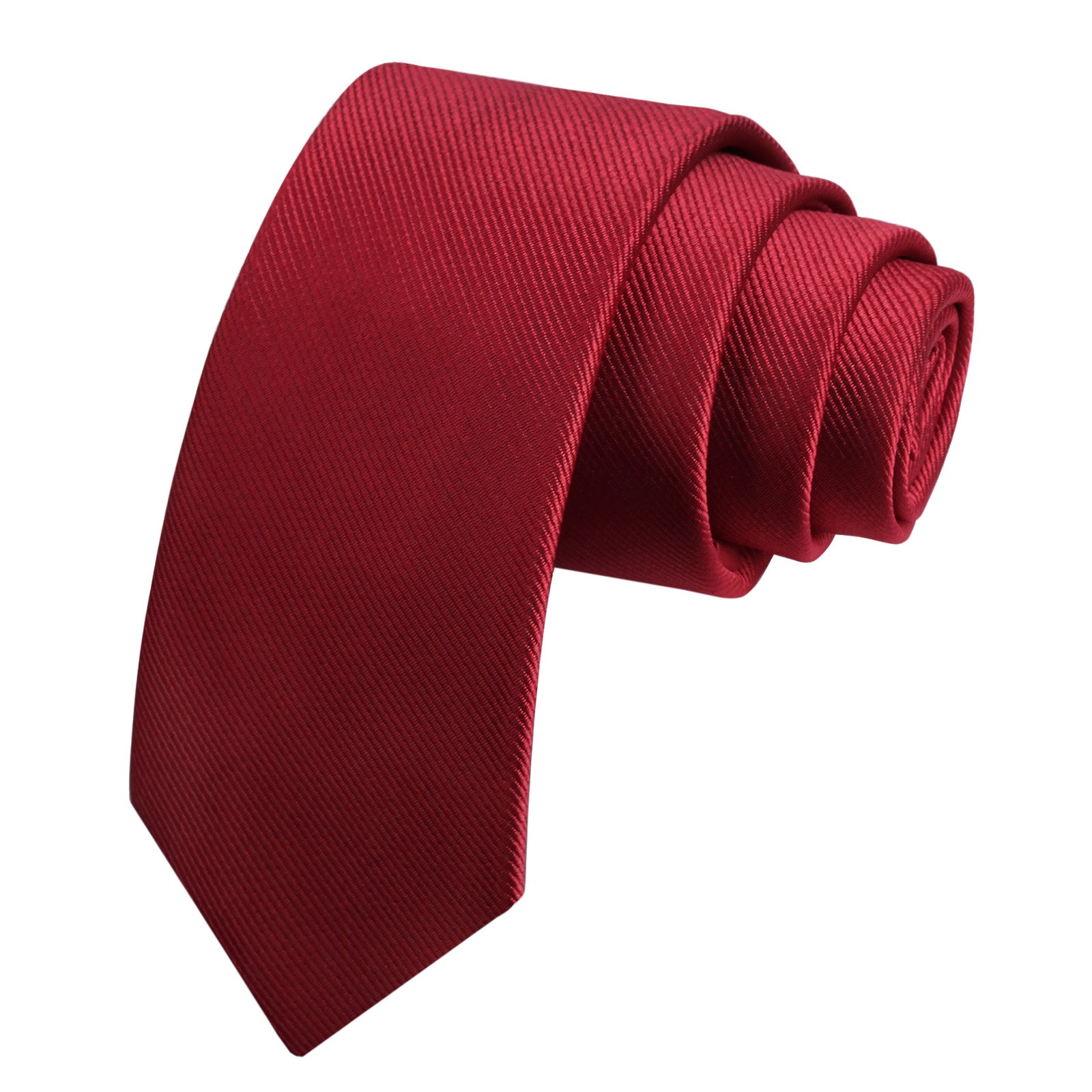 Alizeal Men's Solid Color Skinny Neckties-071