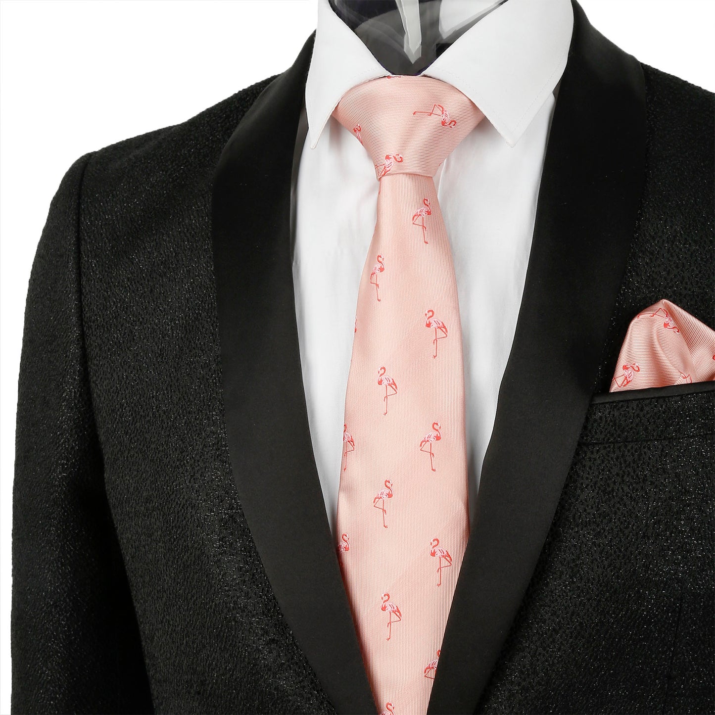 Adult Regular Size Flamingo Patterned Necktie #073