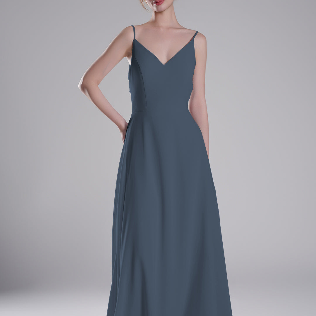 Spaghetti Straps Open Back With Tie Detail Dresses