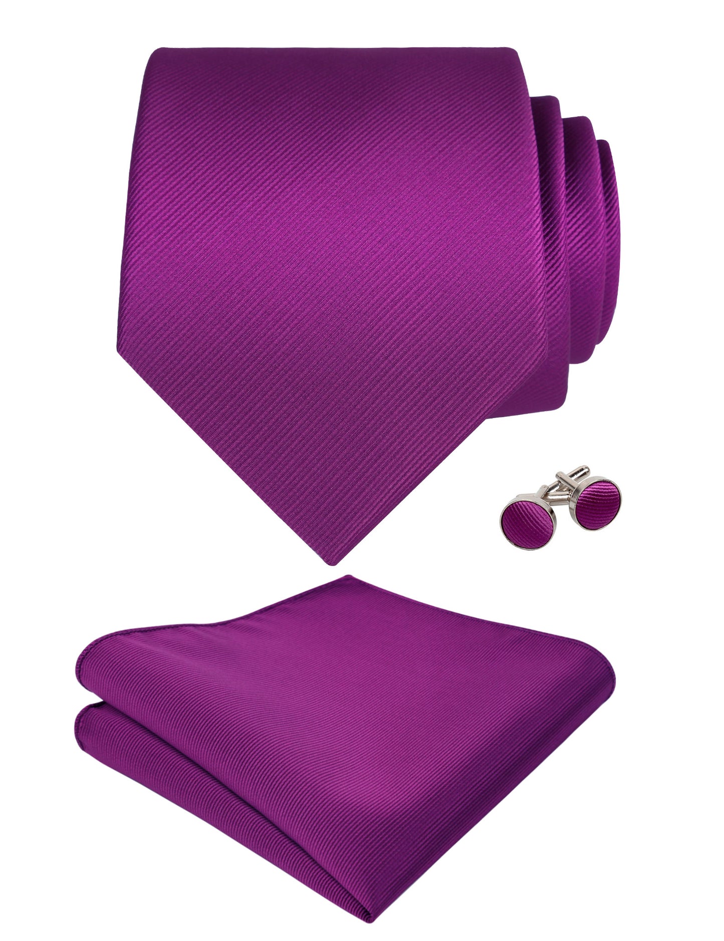 Men's Regular Tie, Handkerchief and Cufflinks Set for Formal Party Business Dress #114