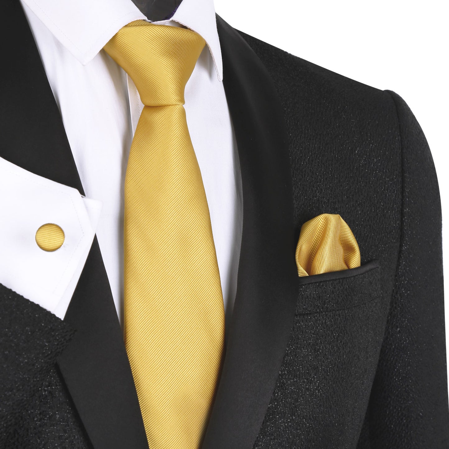 Men's Regular Tie, Handkerchief and Cufflinks Set for Formal Party Business Dress #114