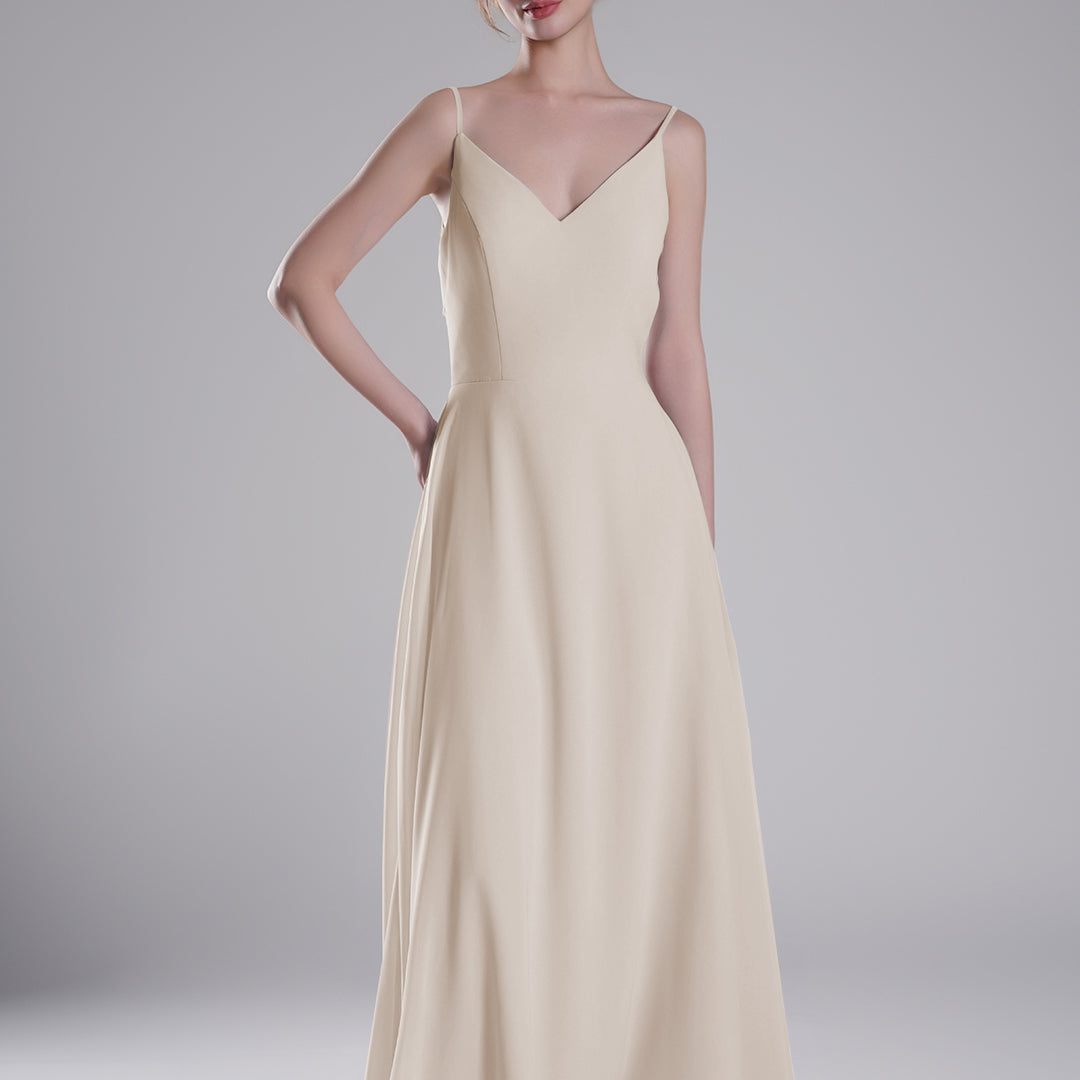 Spaghetti Straps Open Back With Tie Detail Dresses