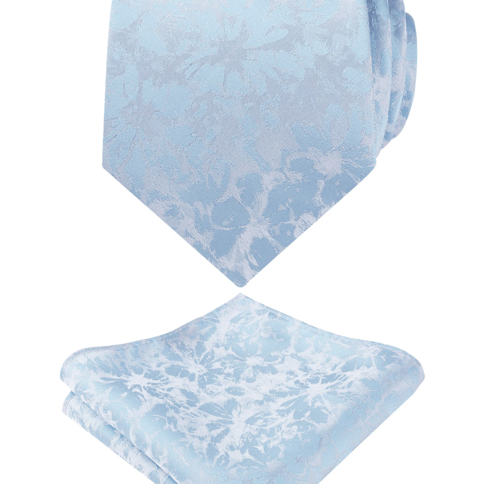 Men's 3.15inches Floral Printed Necktie with Handkerchief Set, 125
