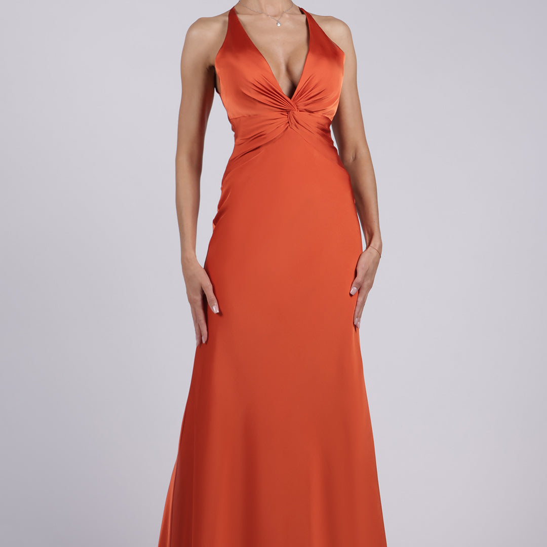 Halter Deep V-Neck Elegant Fishtail Maxi Dresses