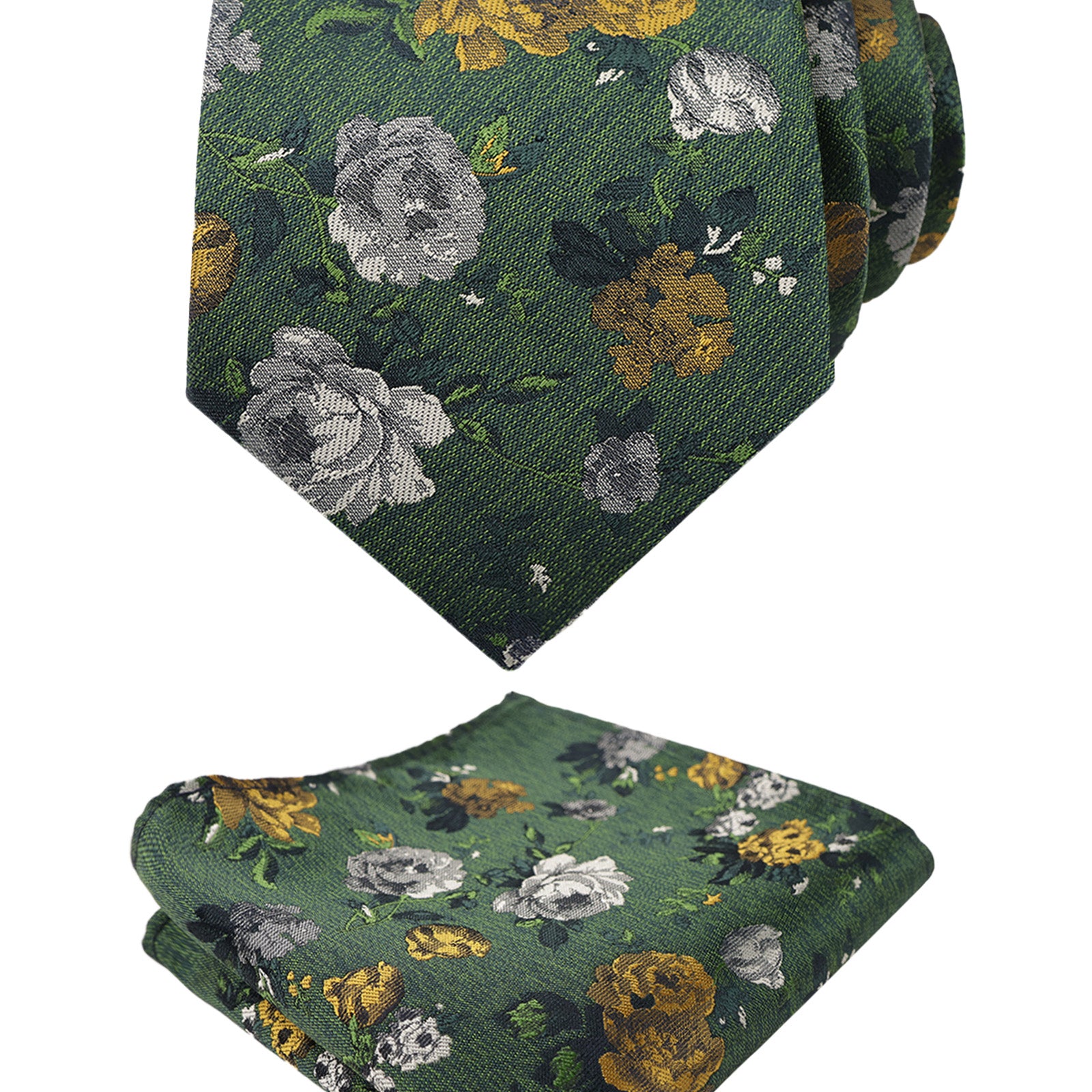 Mens 3.15'' Colorful Flower Pattern and handkerchief Necktie Set-145
