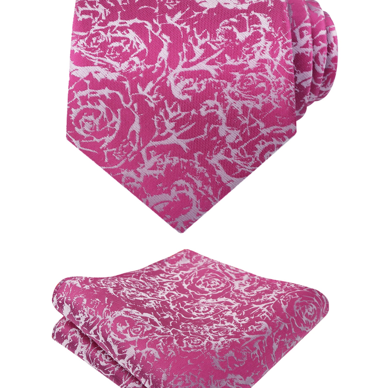 Mens 3.15'' Colorful Flower Pattern and handkerchief Necktie Set-145