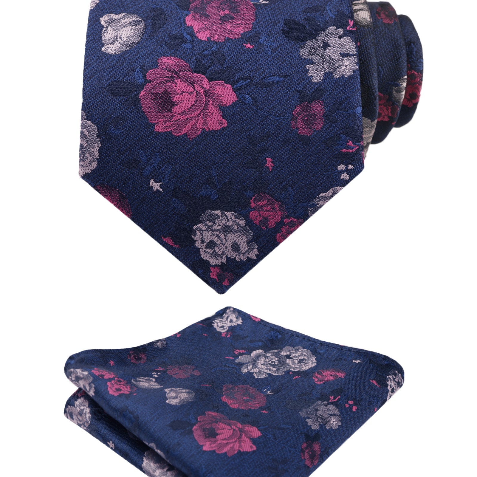 Mens 3.15'' Colorful Flower Pattern and handkerchief Necktie Set-145