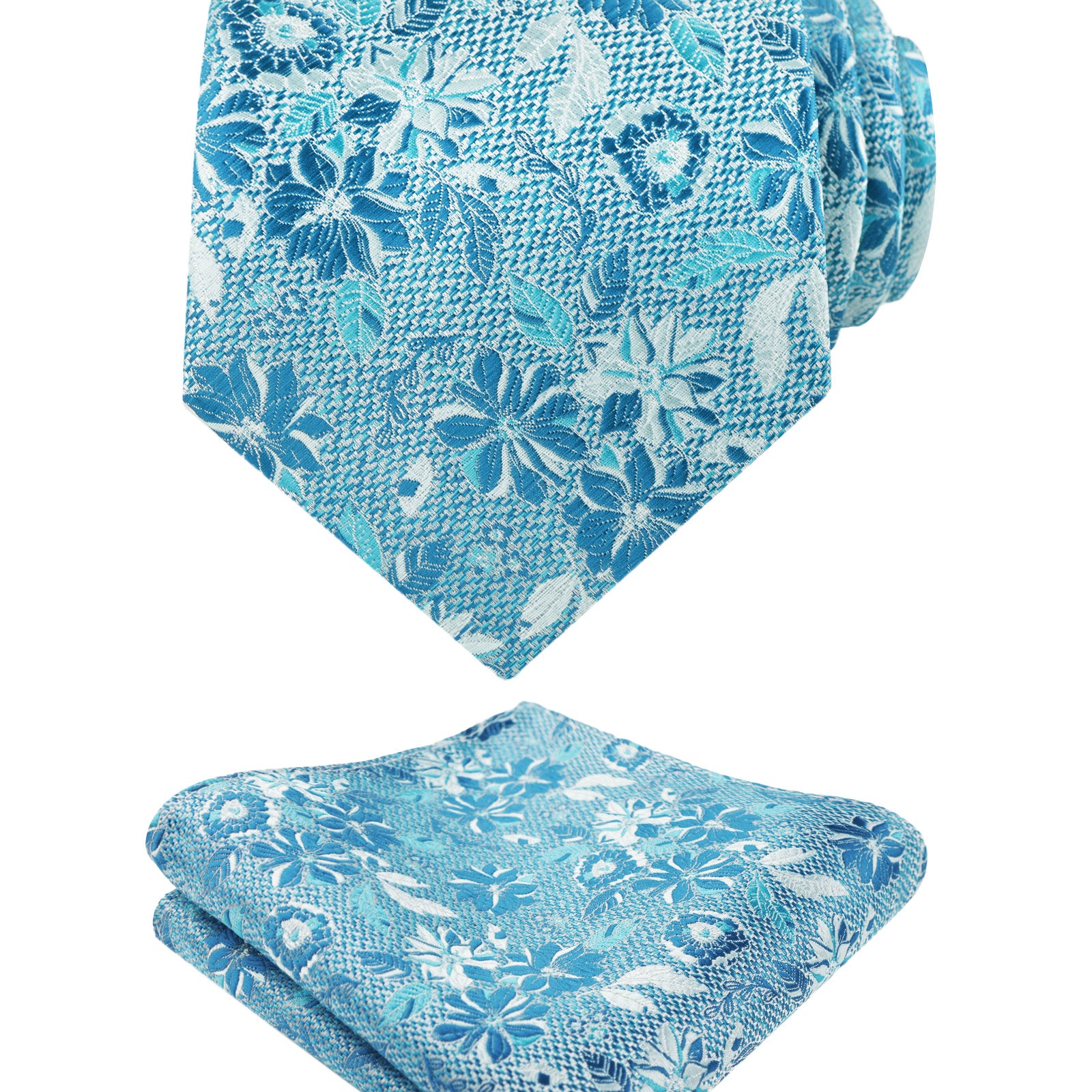 Mens 3.15'' Colorful Flower Pattern and handkerchief Necktie Set-145