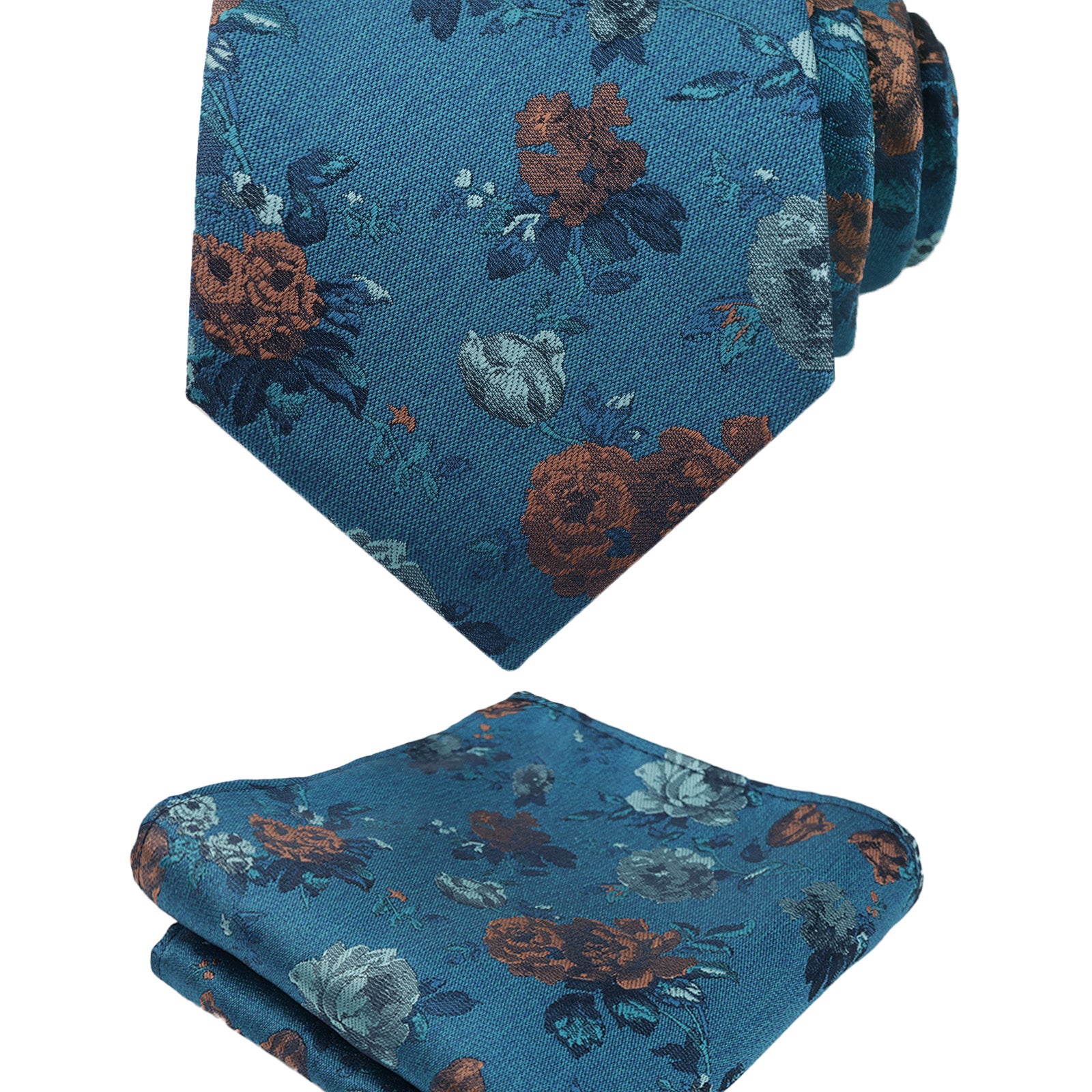 Mens 3.15'' Colorful Flower Pattern and handkerchief Necktie Set-145