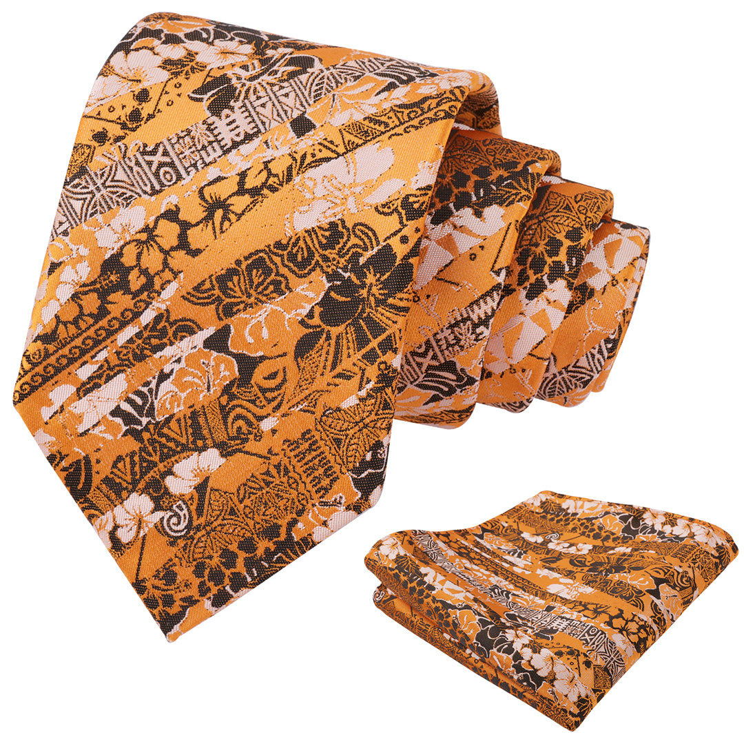 Mens 3.15'' Necktie with Pocket Square Novelty Tie Set-147