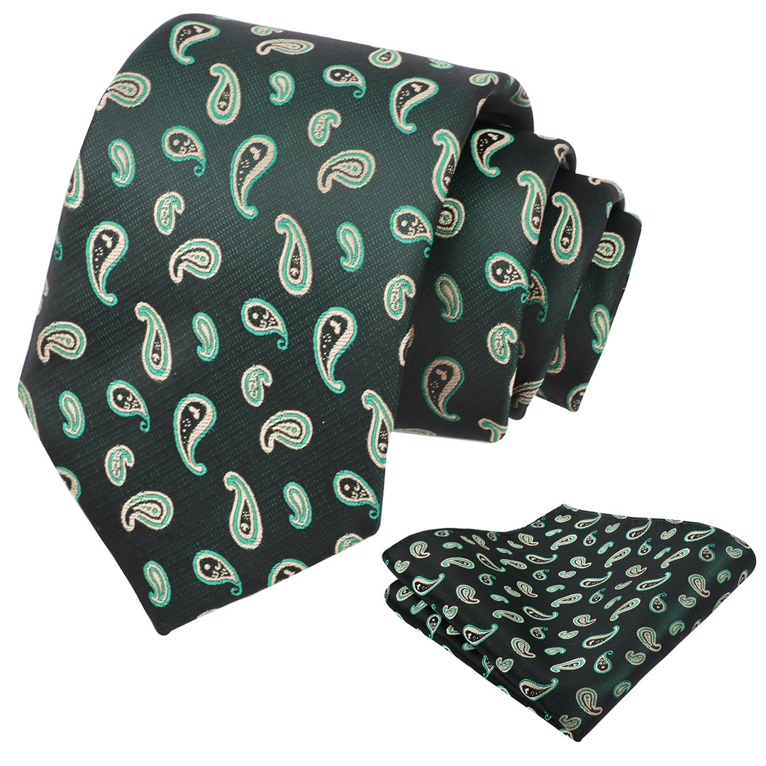 Mens 3.15'' Necktie with Pocket Square Novelty Tie Set-147