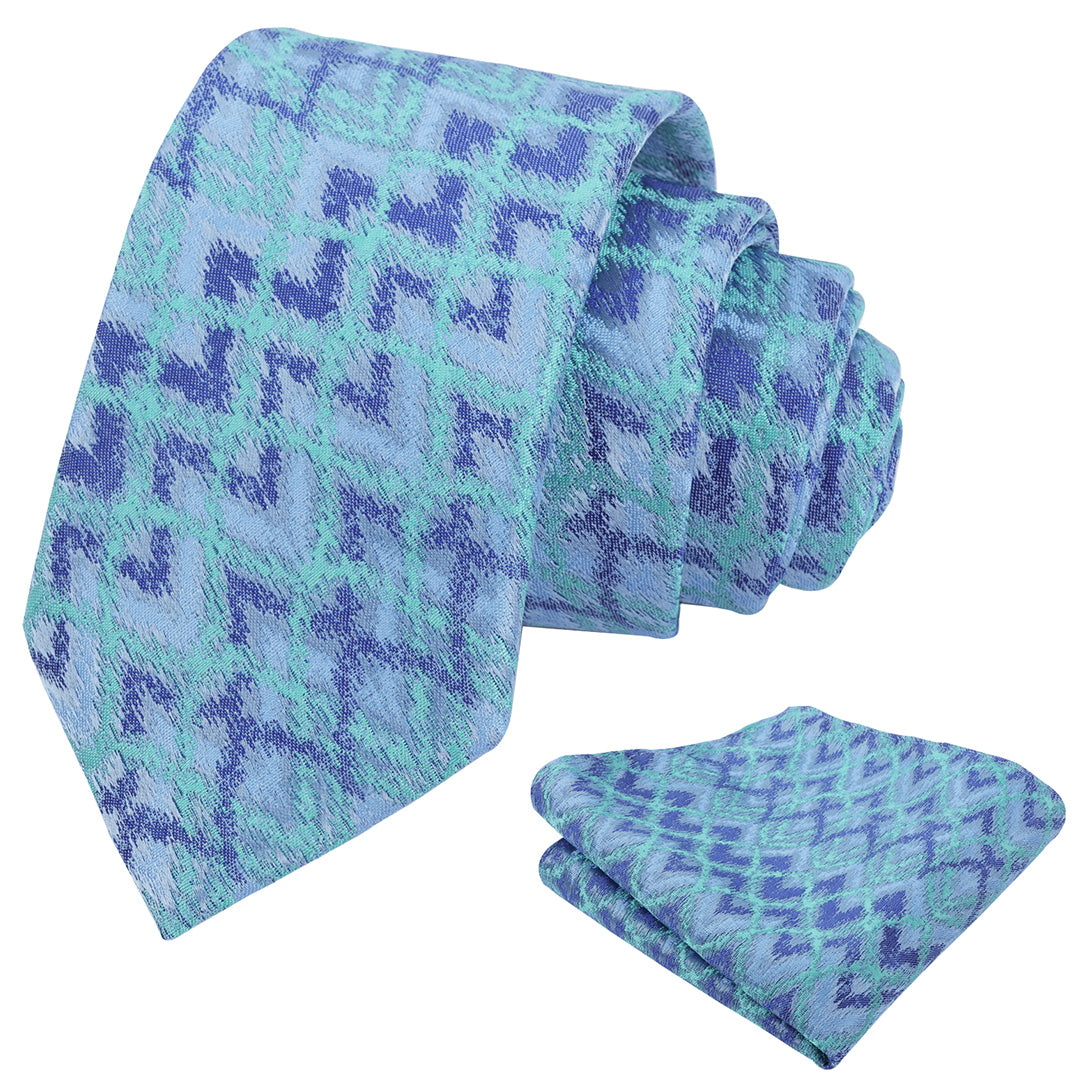 Mens 3.15'' Necktie with Pocket Square Novelty Tie Set-147