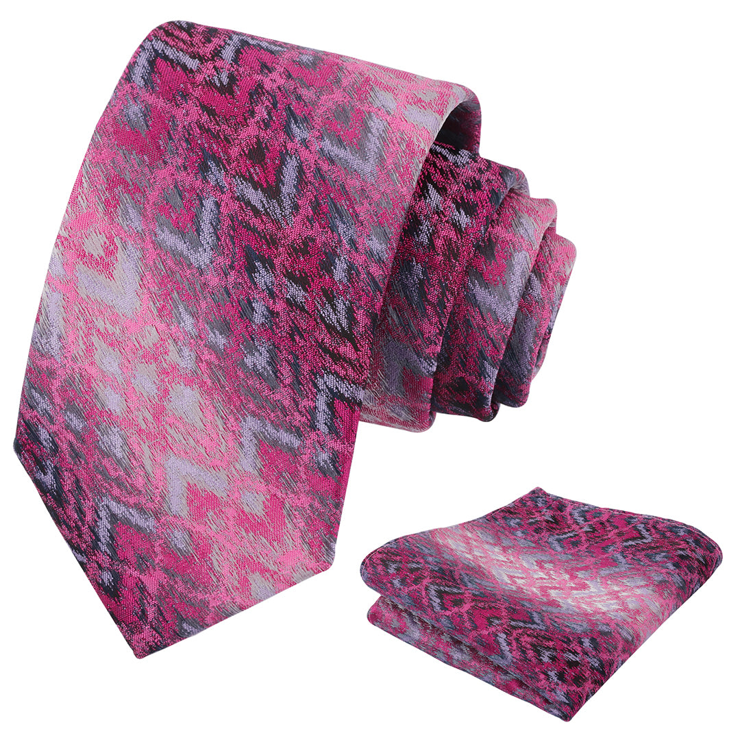 Mens 3.15'' Necktie with Pocket Square Novelty Tie Set-147