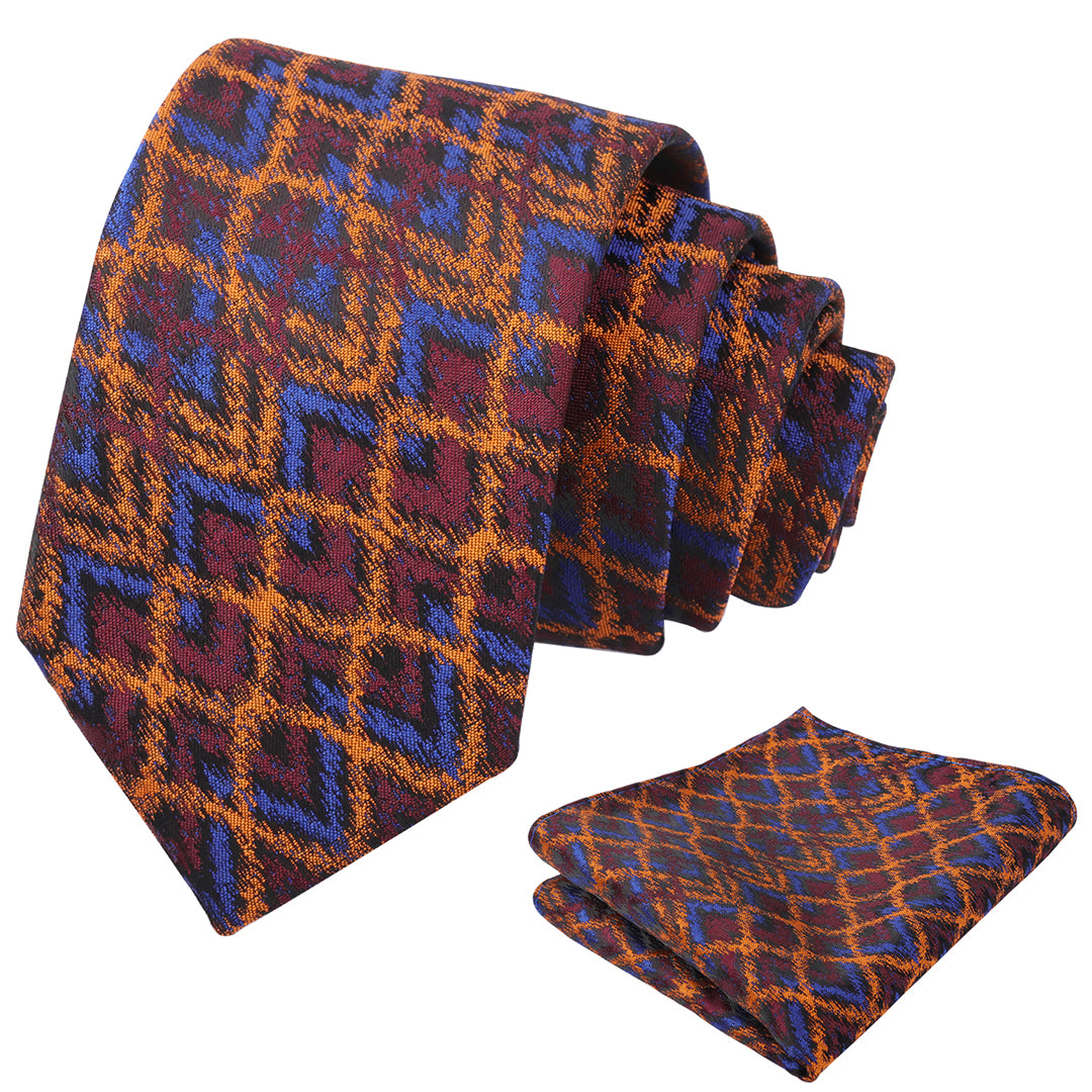 Mens 3.15'' Necktie with Pocket Square Novelty Tie Set-147