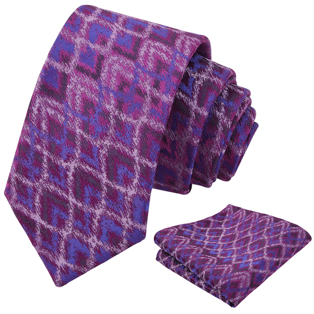 Mens 3.15'' Necktie with Pocket Square Novelty Tie Set-147