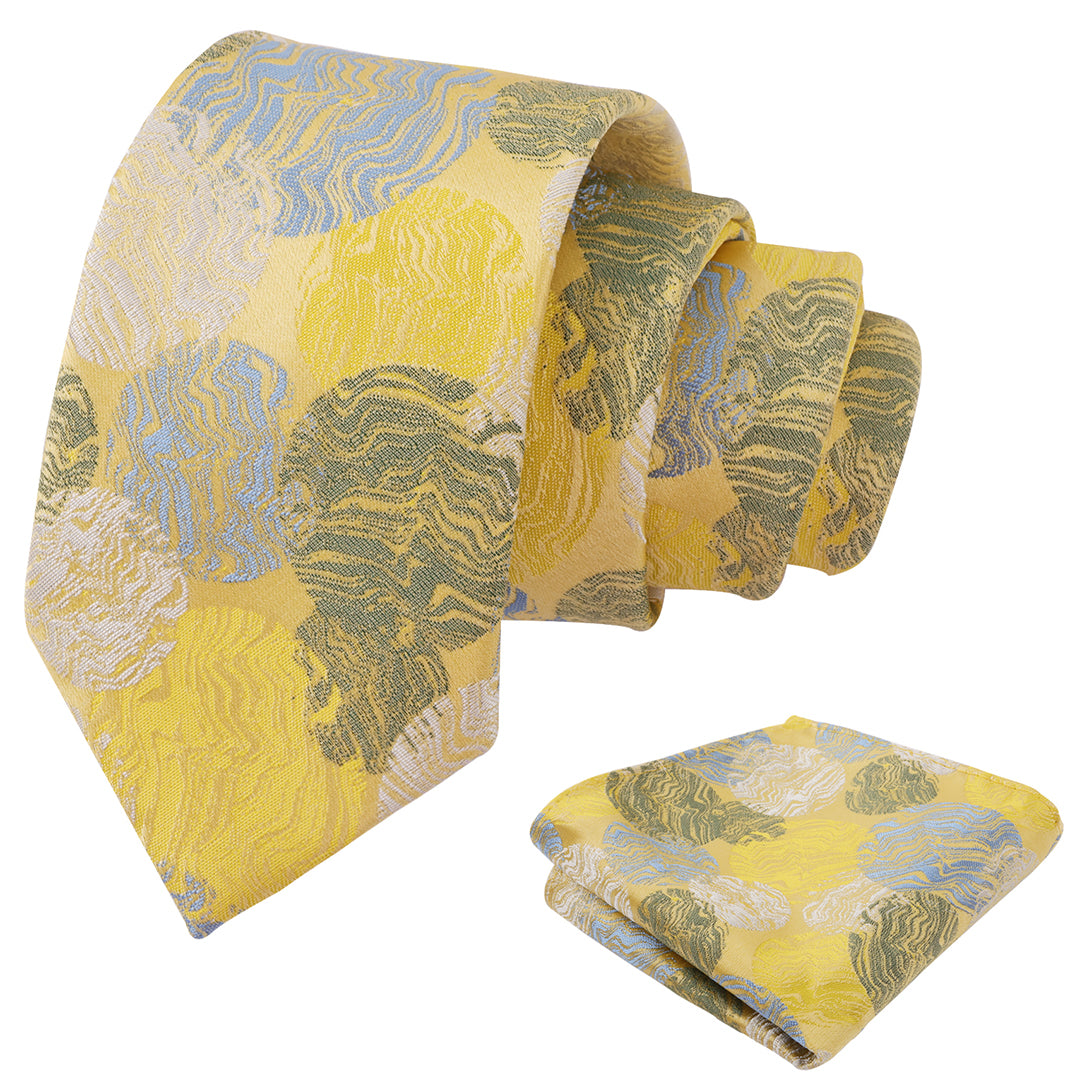 Mens 3.15'' Necktie with Pocket Square Novelty Tie Set-147