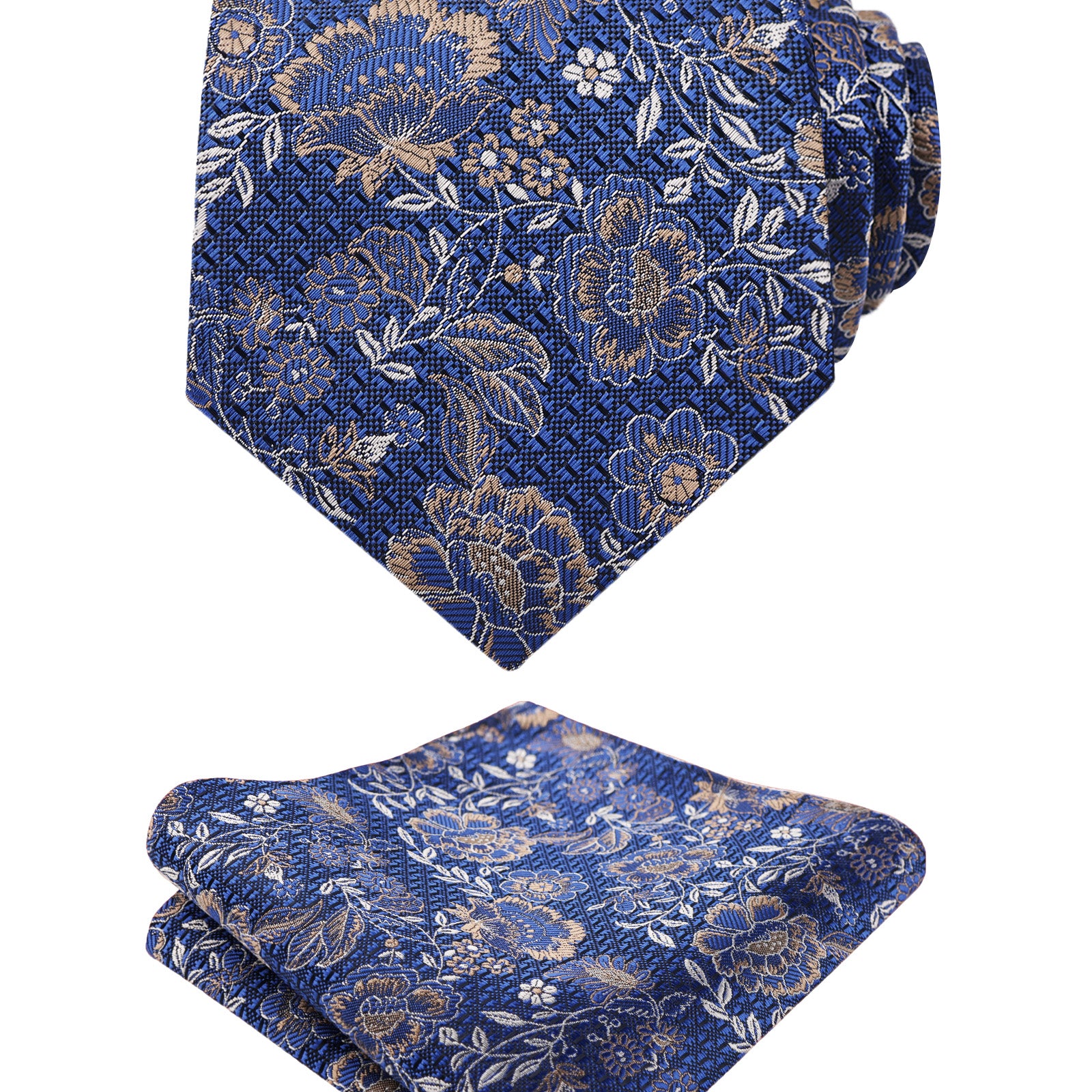 Mens 3.15'' Colorful Flower Necktie Set with Handkerchief-148