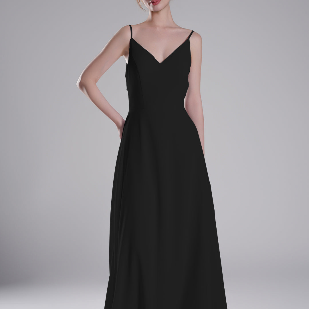 Spaghetti Straps Open Back With Tie Detail Dresses