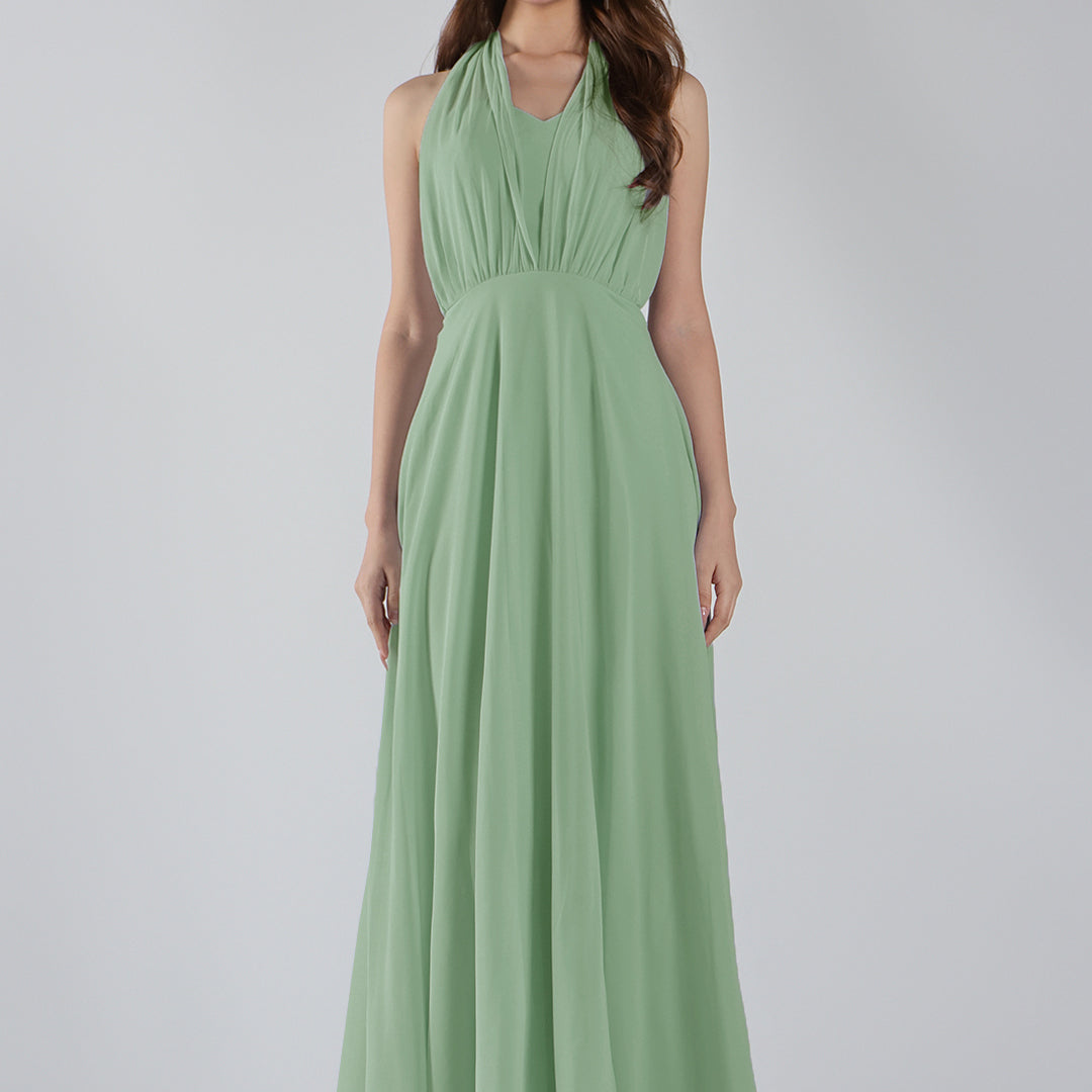 Sweetheart Neck Chiffon Convertible Multi-Way Dresses