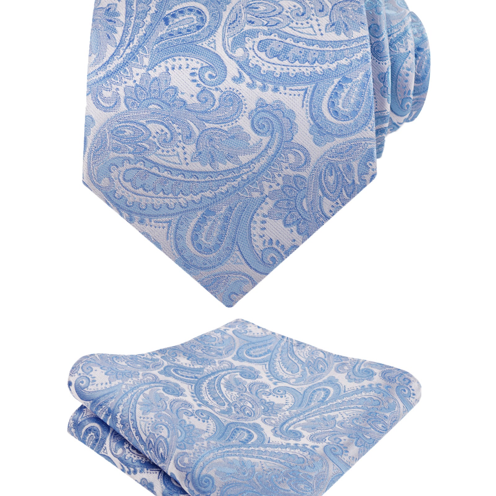 Mens Paisley Tie Handkerchief Casual Floral Necktie Set