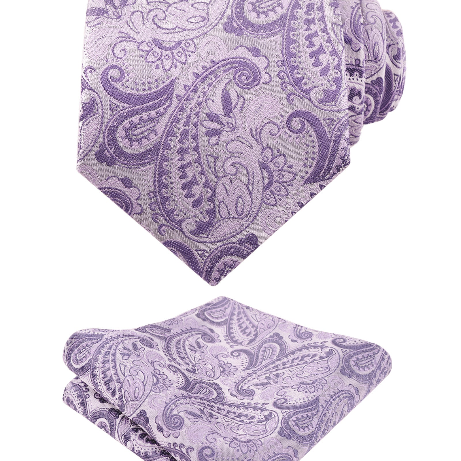 Mens Paisley Tie Handkerchief Casual Floral Necktie Set