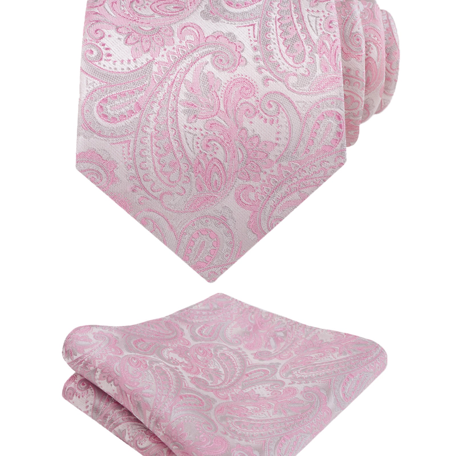 Mens Paisley Tie Handkerchief Casual Floral Necktie Set
